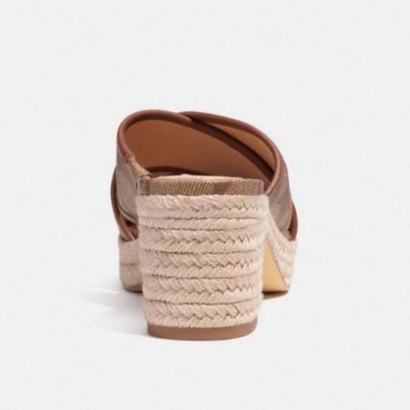 COACH | Sloan Espadrille (Khaki/Saddle) CA366 - Picture 6 of 7